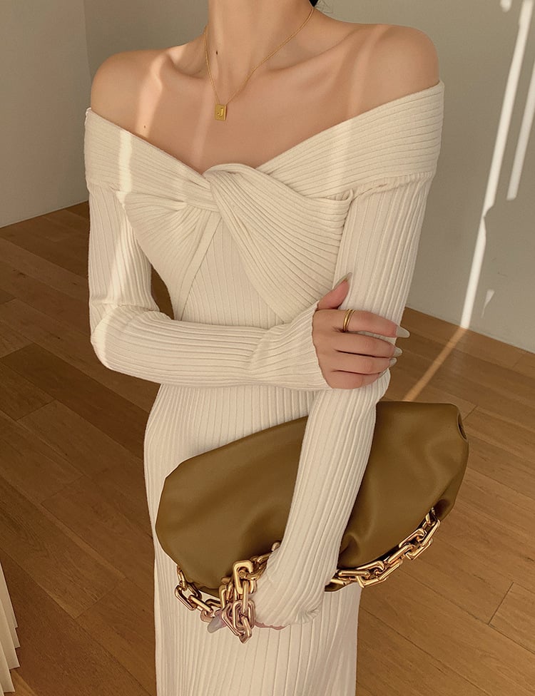 Elegant Cold-Shoulder Dress