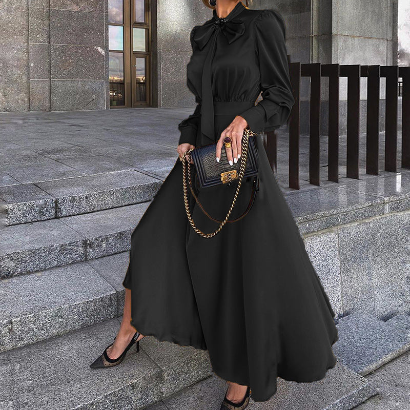 Elegant Women's Long-sleeved Dress