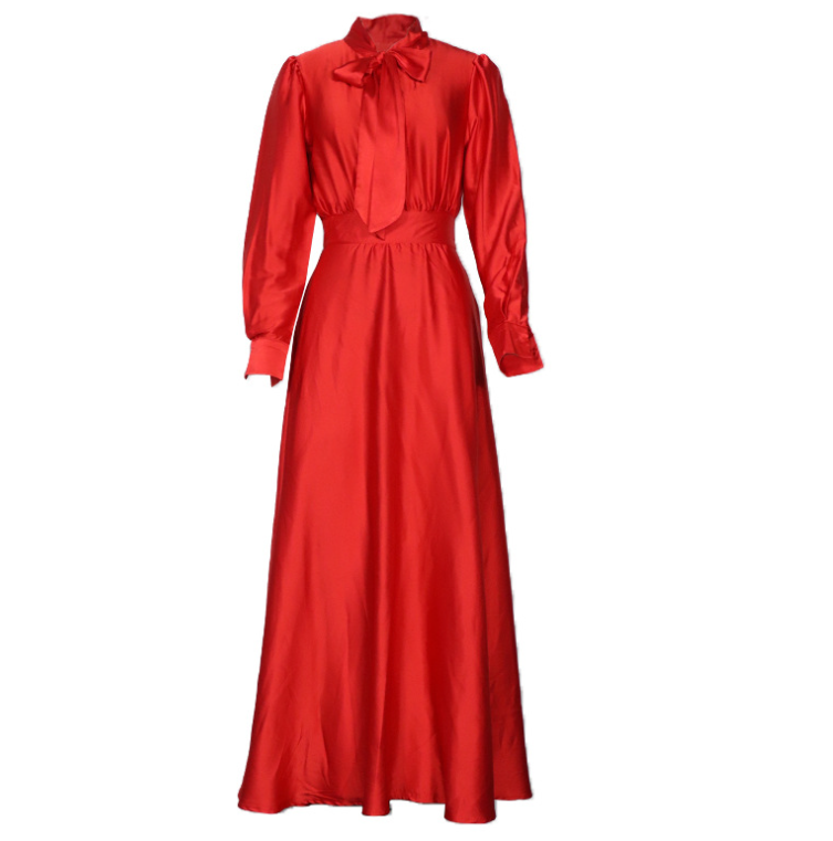 Elegant Women's Long-sleeved Dress