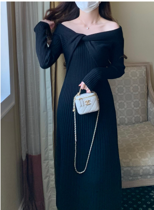 Elegant Cold-Shoulder Dress