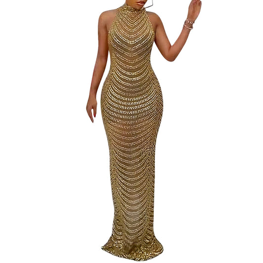 Gold Sequin Glamour Gown
