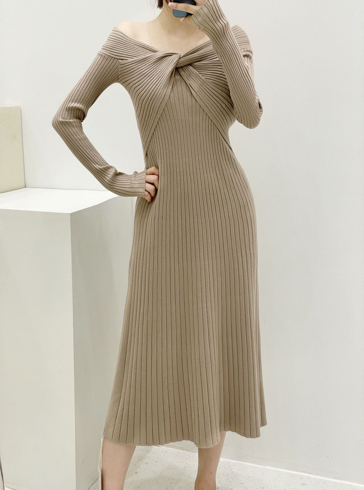 Elegant Cold-Shoulder Dress