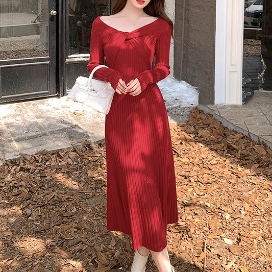 Elegant Cold-Shoulder Dress