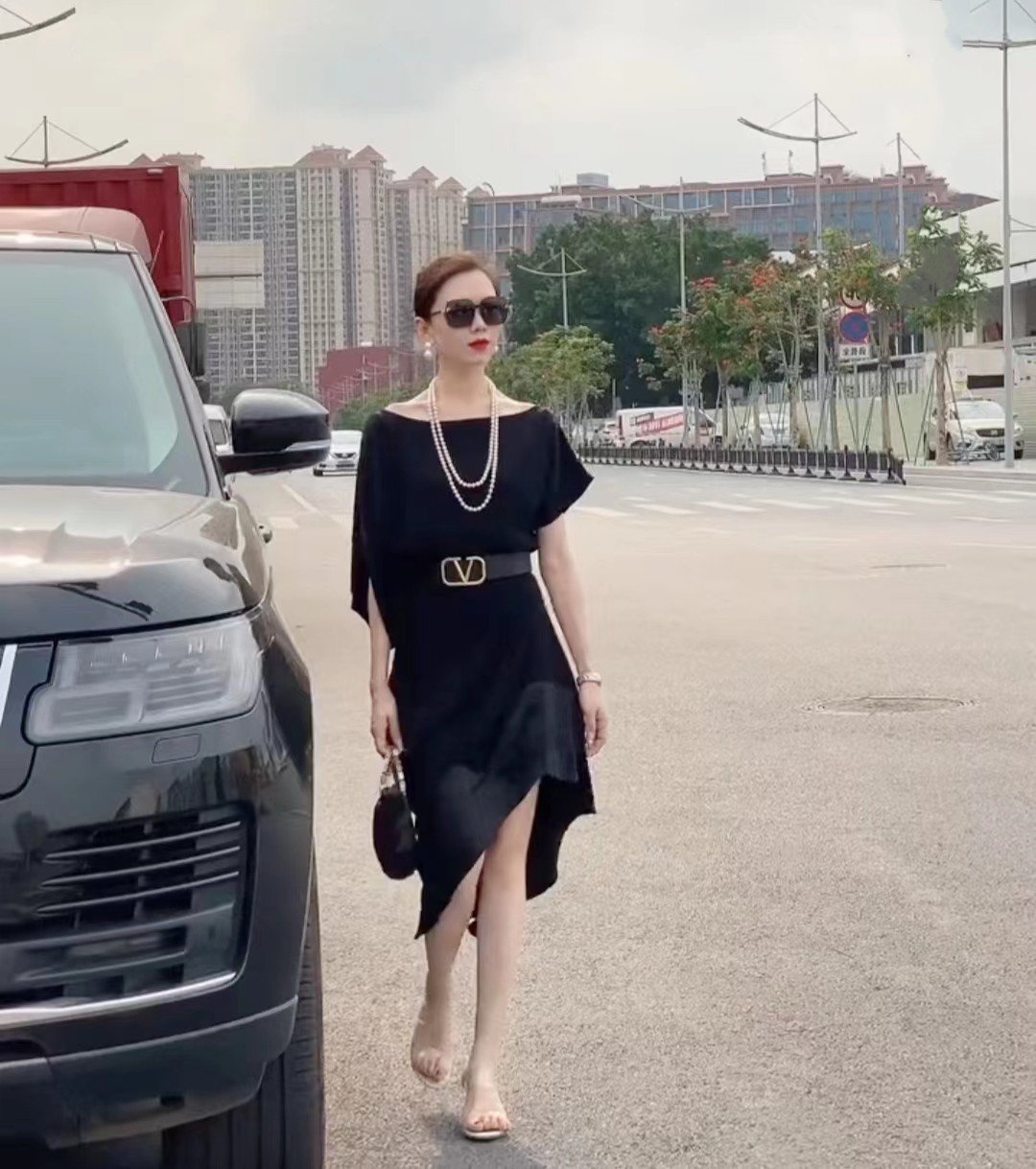 European Red High-End Elegant Dress